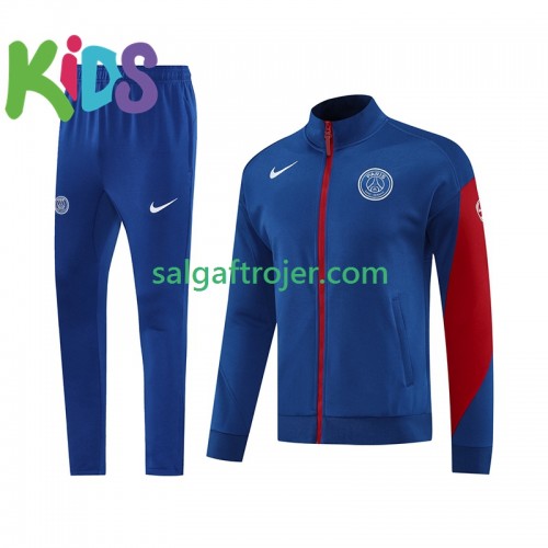 Paris Saint-Germain PSG Børn Blå Træningsjakke Dragt 2025/26 Paris Saint-Germain PSG Børn Blå Træningsjakke Dragt 2025/26